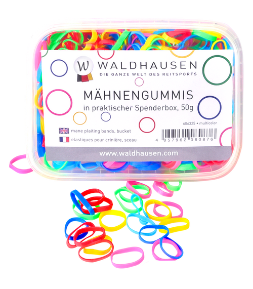 Mähnengummis in Spenderbox, extra breit, multicolor